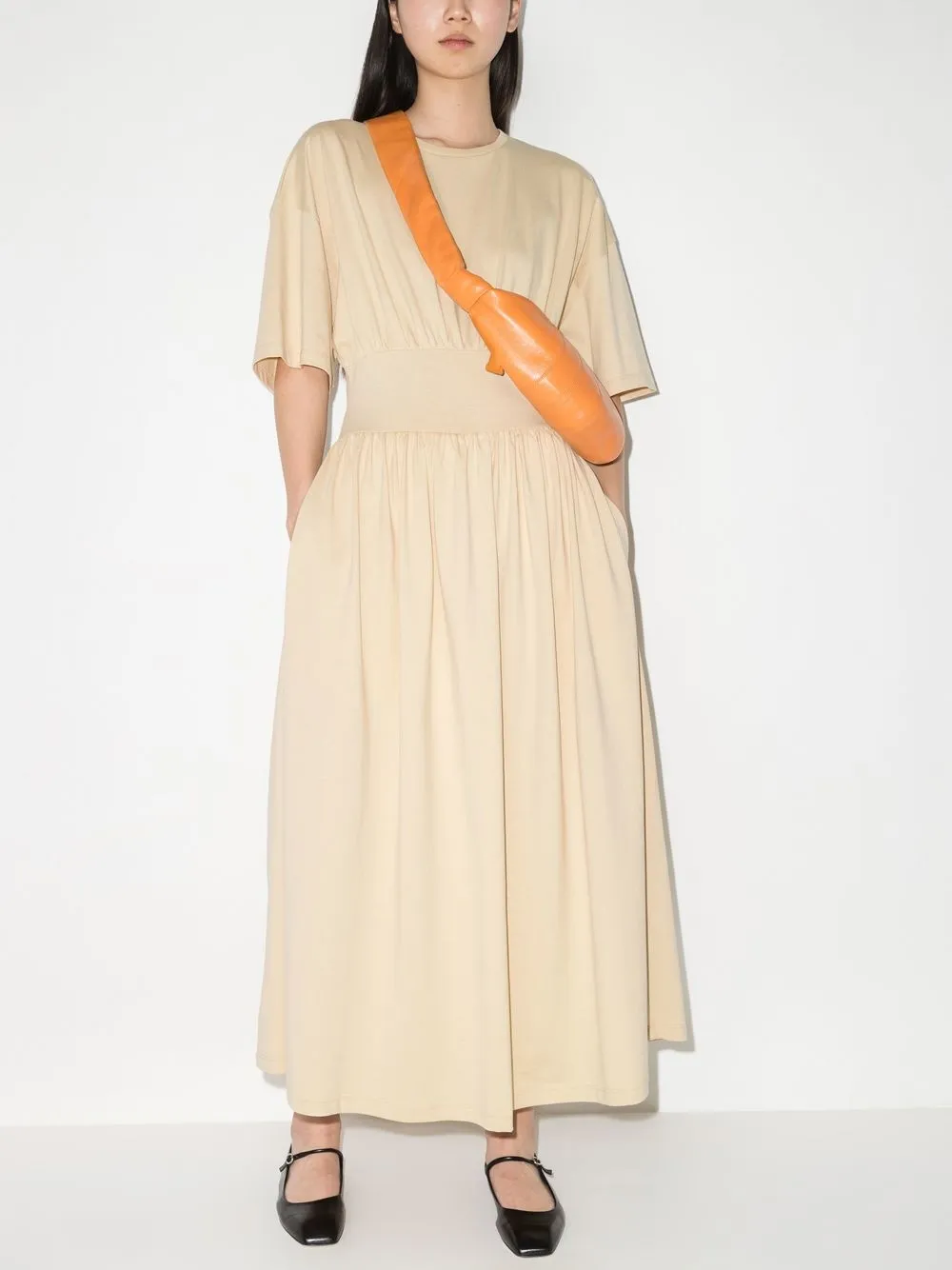 TOTEME Smocked Waist Midi Dress Farfetch