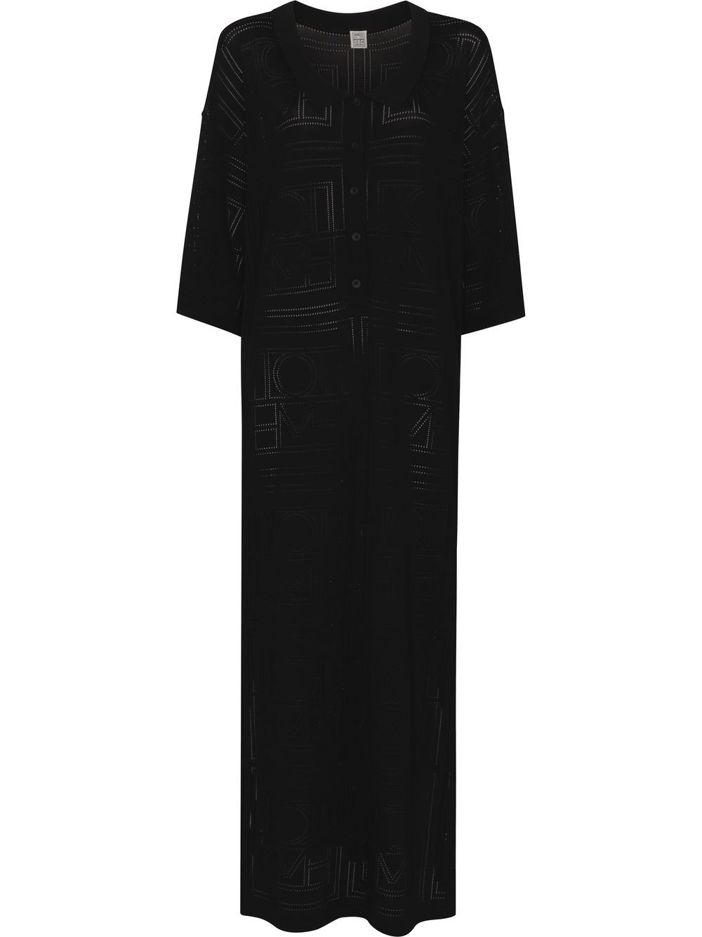 TOTEME monogram pointelle dress - Black