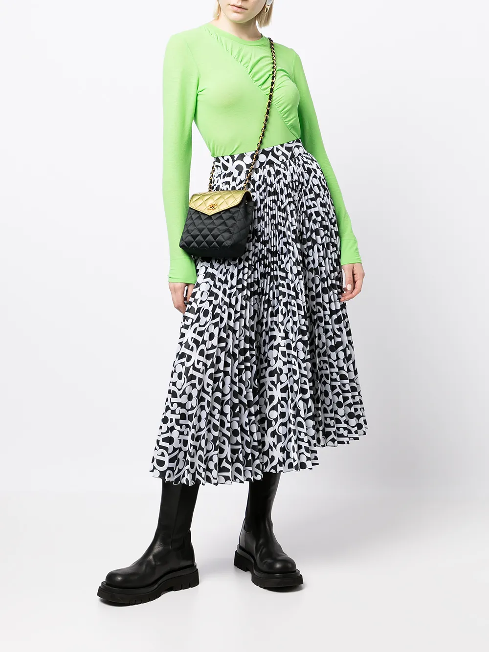 CHANEL Pre-Owned Gewatteerde schoudertas - Geel