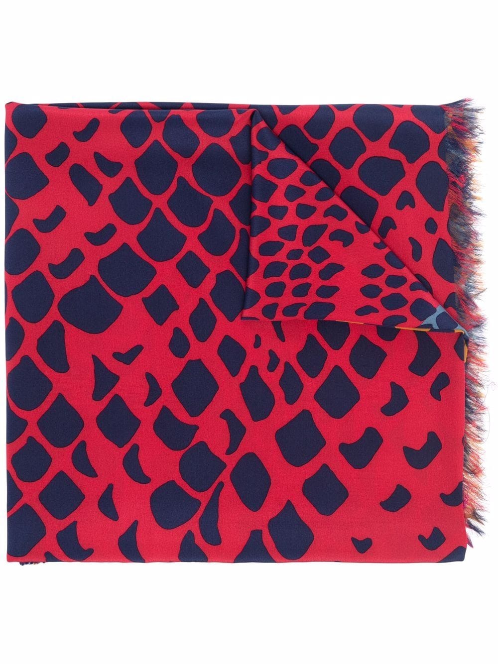 1980s animal-print silk scarf