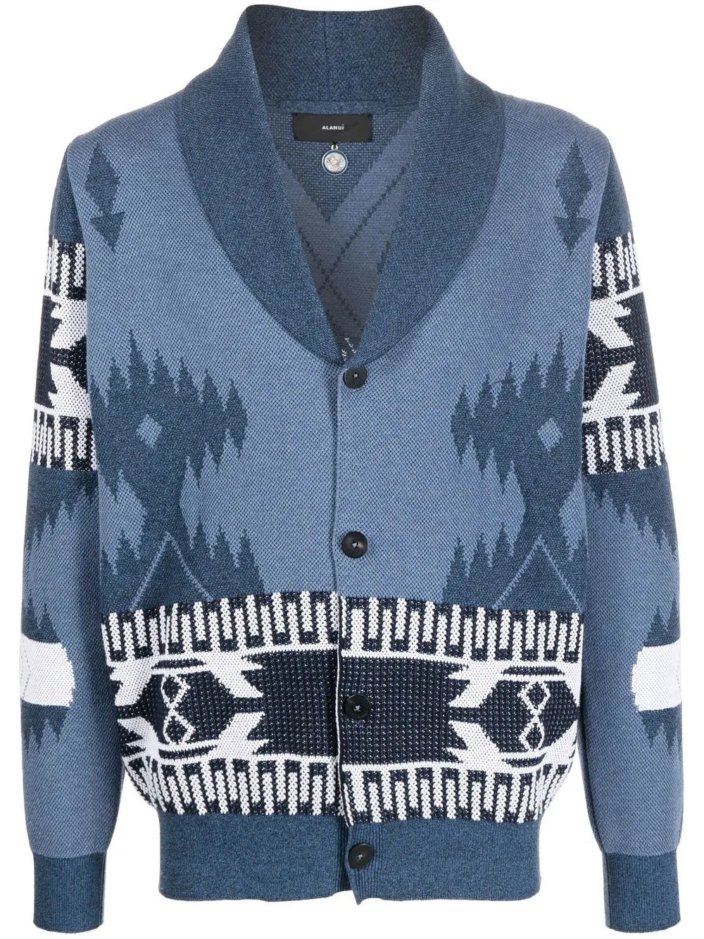 

Alanui cárdigan Icon en jacquard - Azul