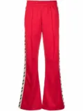 Casablanca floral-embroidered flared trousers