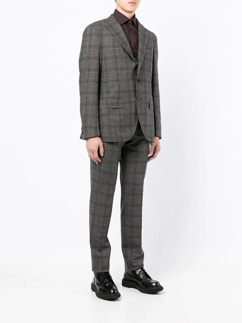 caruso aida single-breasted suit - grey