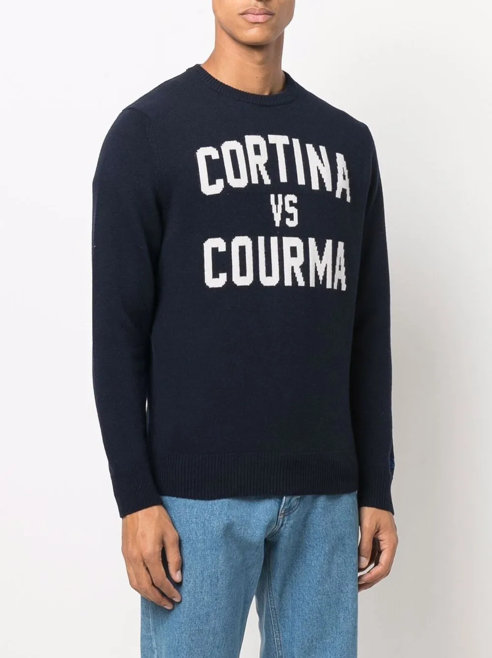  Mc2 Saint Barth Pull à Détail De Slogan - Bleu 