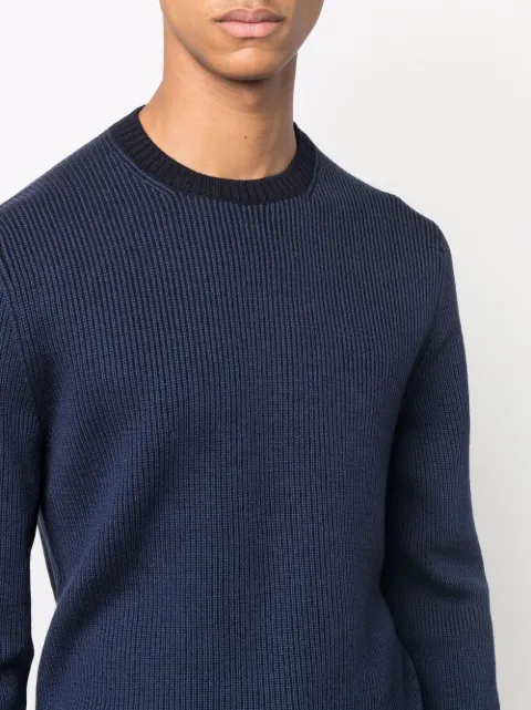 Fay blue crew-neck knit jumper for men 