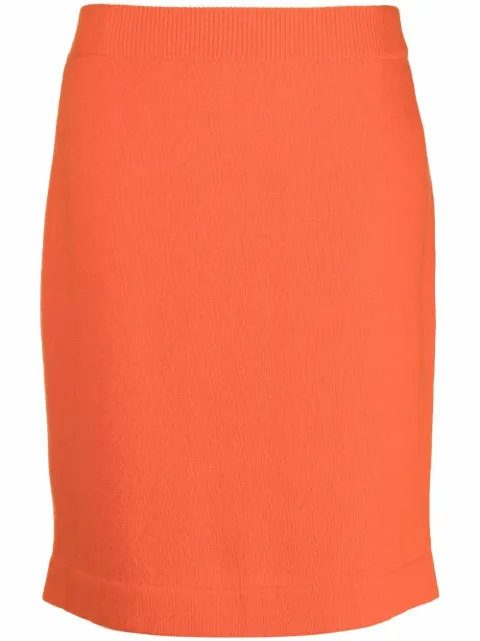 CHANEL 1980s high-waisted cashmere knitted skirt Women
