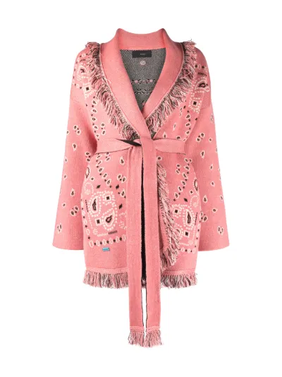 Alanui Icon bandana jacquard cardigan 