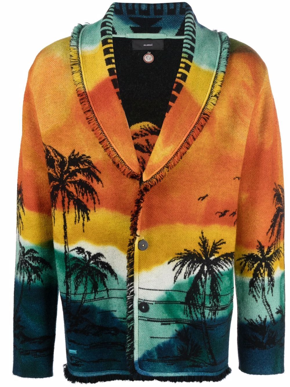 ALANUI PARADISE ISLAND INTARSIA CARDIGAN