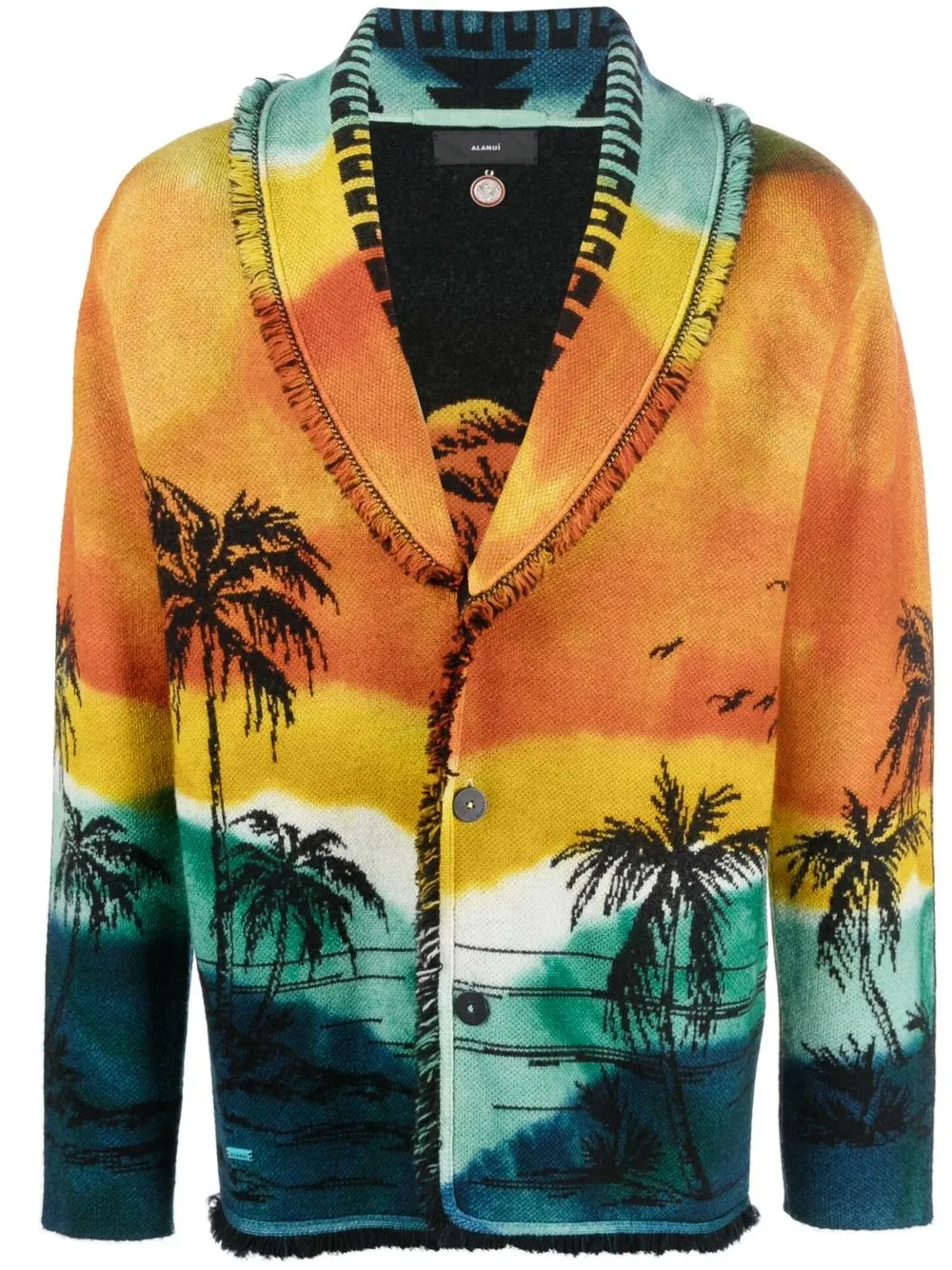 

Alanui Paradise Island intarsia cardigan - Orange