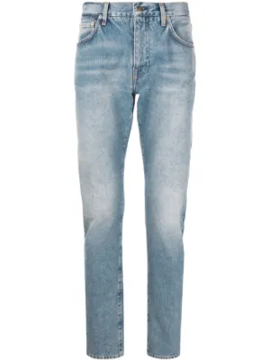 Farfetch Donna Abbigliamento Pantaloni e jeans Jeans Jeans affosulati Light-wash slim-cut jeans Blu 