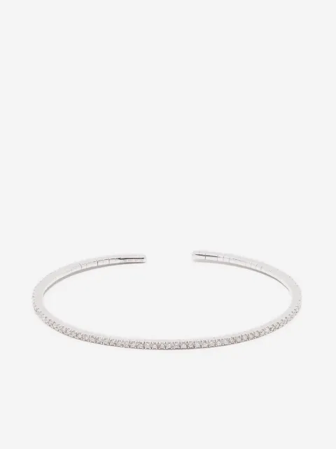 We by WHITEbIRD brazalete Paulette en oro blanco de 18kt con diamantes