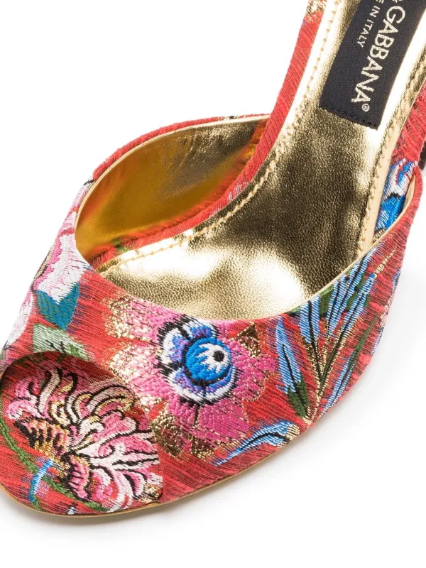 Dolce & Gabbana ストロベリー サンダル Dolce & Gabbana Broc peep-toe 75mm Sandals | Red | FARFETCH
