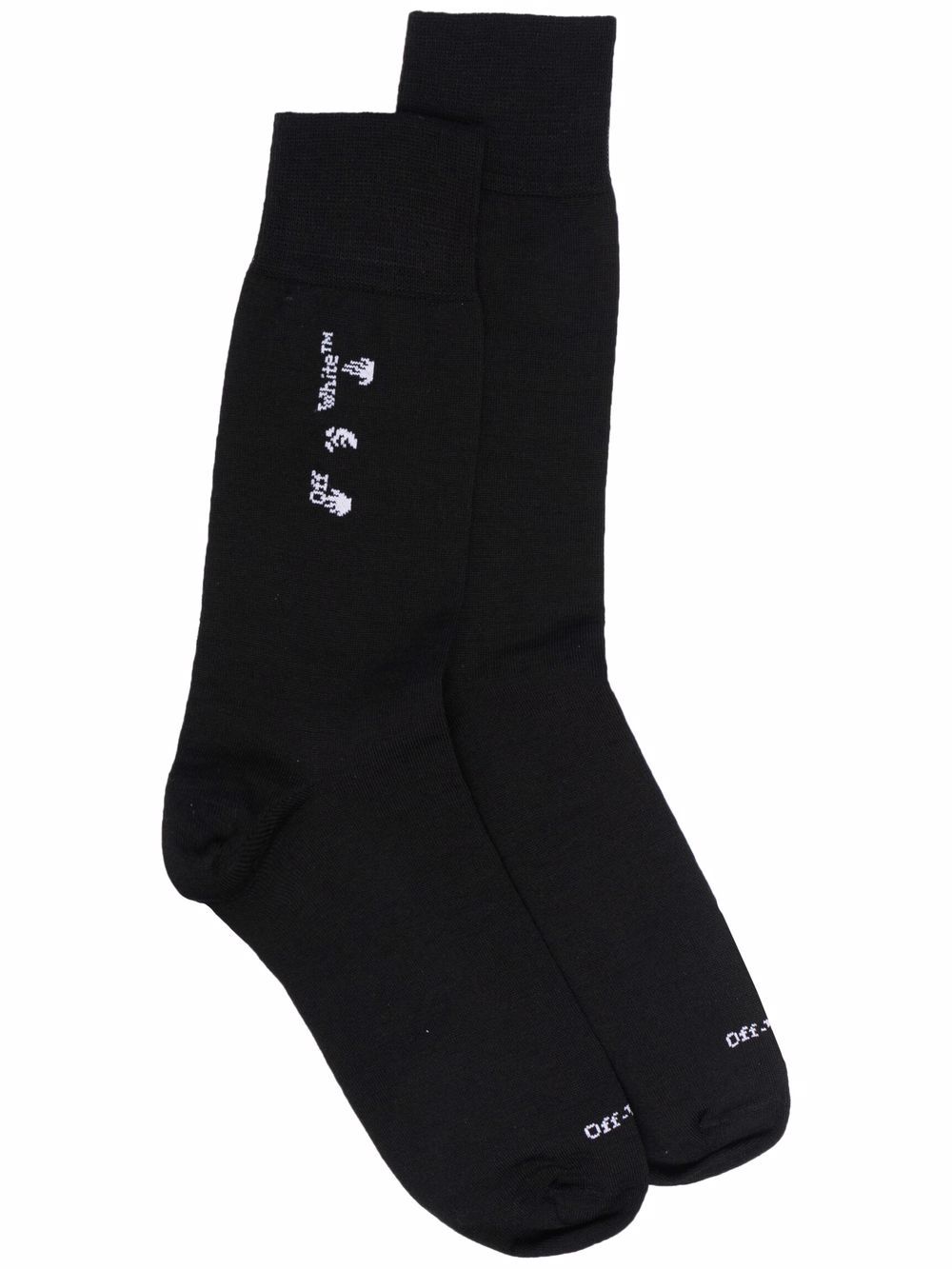 фото Off-white носки вязки интарсия с логотипом