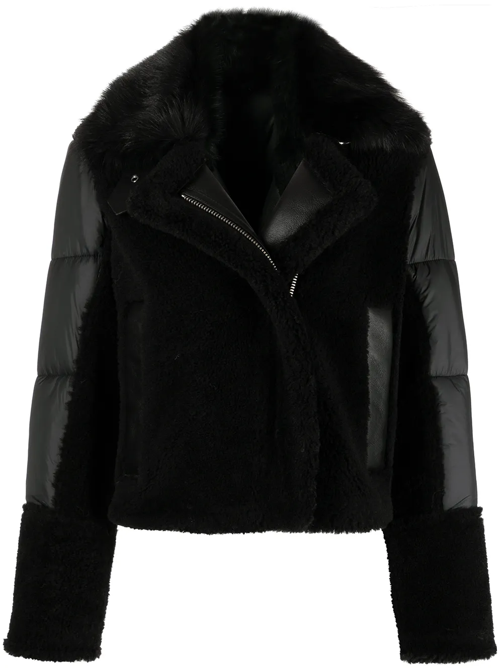 

Shoreditch Ski Club Lena panelled puffer jacket - Black