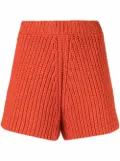 Alanui chunky-knit shorts - Orange