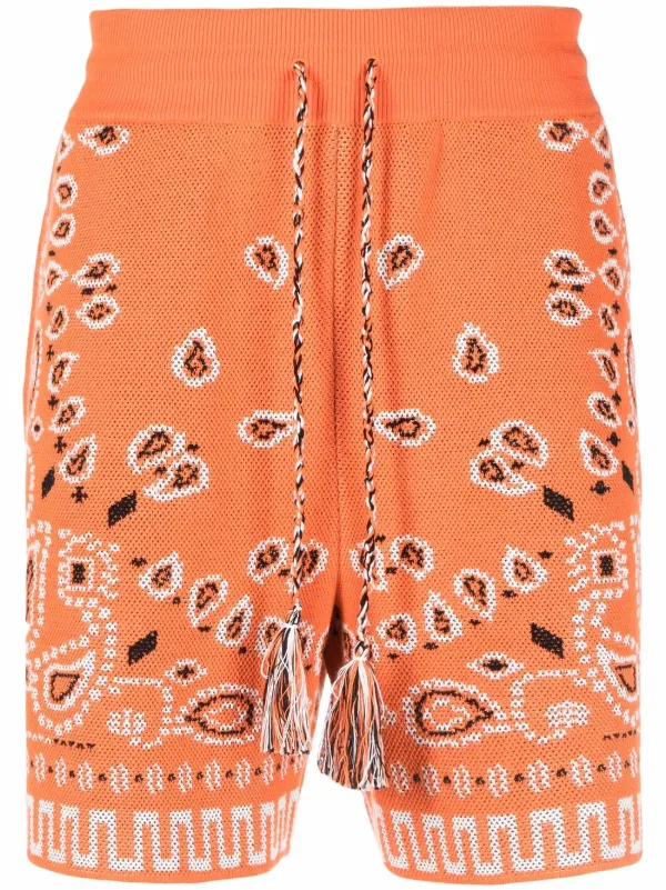 Orange bandana shorts Clearance