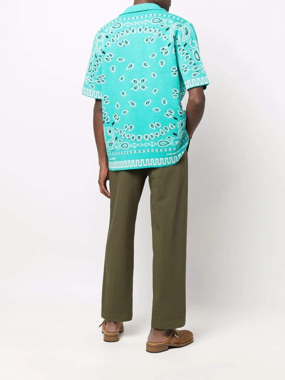 фото Alanui bandana-print piqué-cotton short sleeve shirt