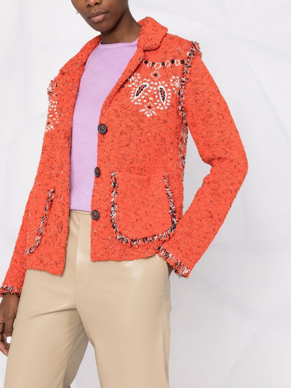 фото Alanui bandana jacket bright orange multicolor