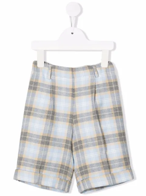 Siola virgin wool check shorts
