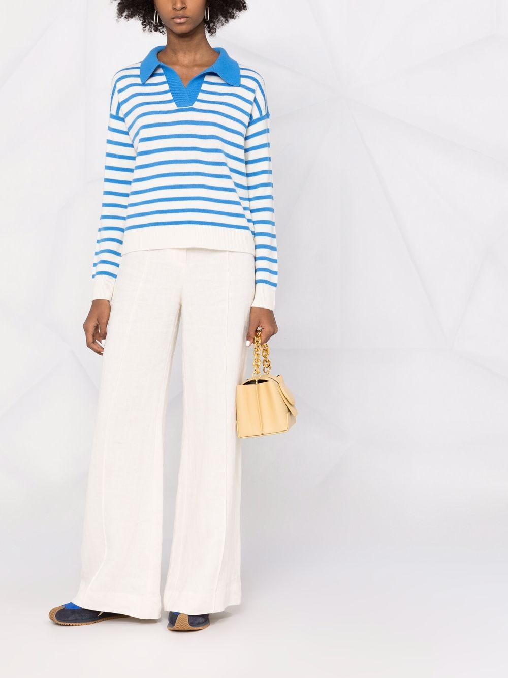 фото Chinti and parker spread-collar breton stripe jumper