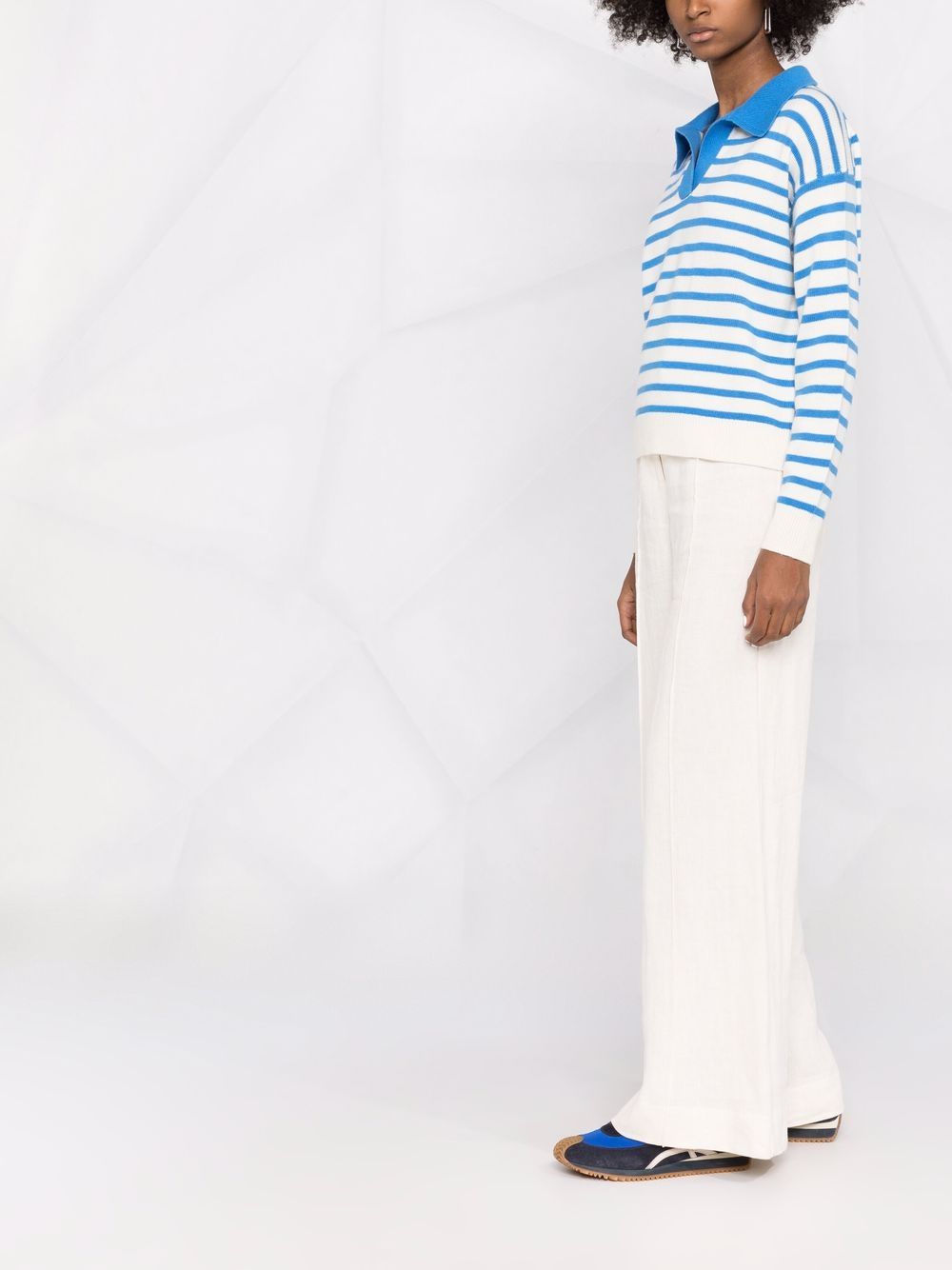 фото Chinti and parker spread-collar breton stripe jumper