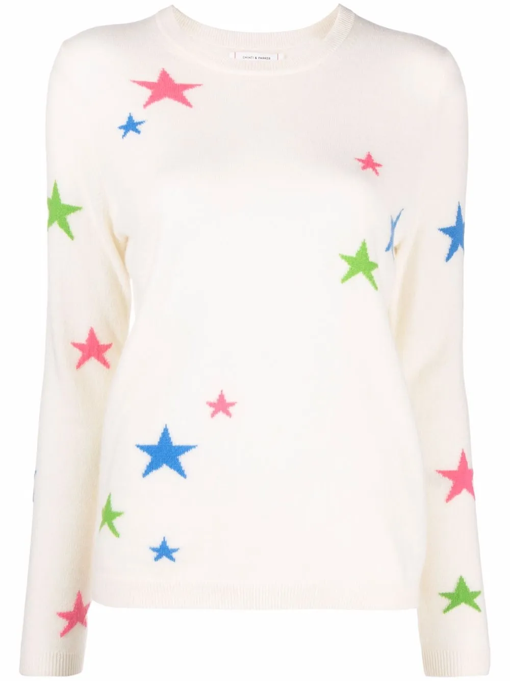 

Chinti and Parker Star pattern crew neck jumper - White