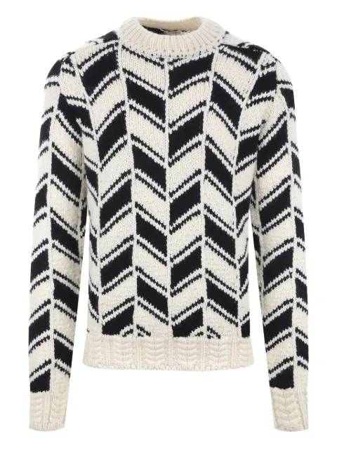 Saint Laurent suéter con motivo chevron