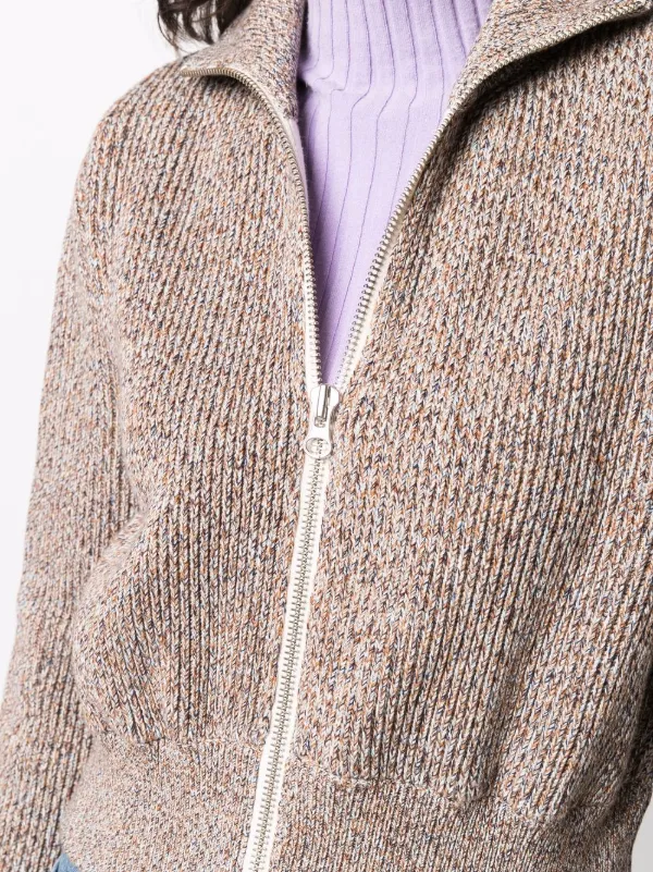 MM6 Maison Margiela ribbed-knit Zipped 
