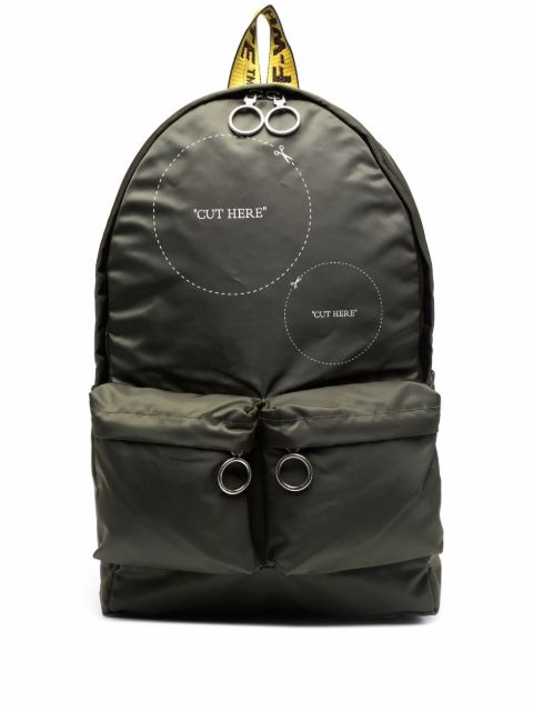 off white backpack leather