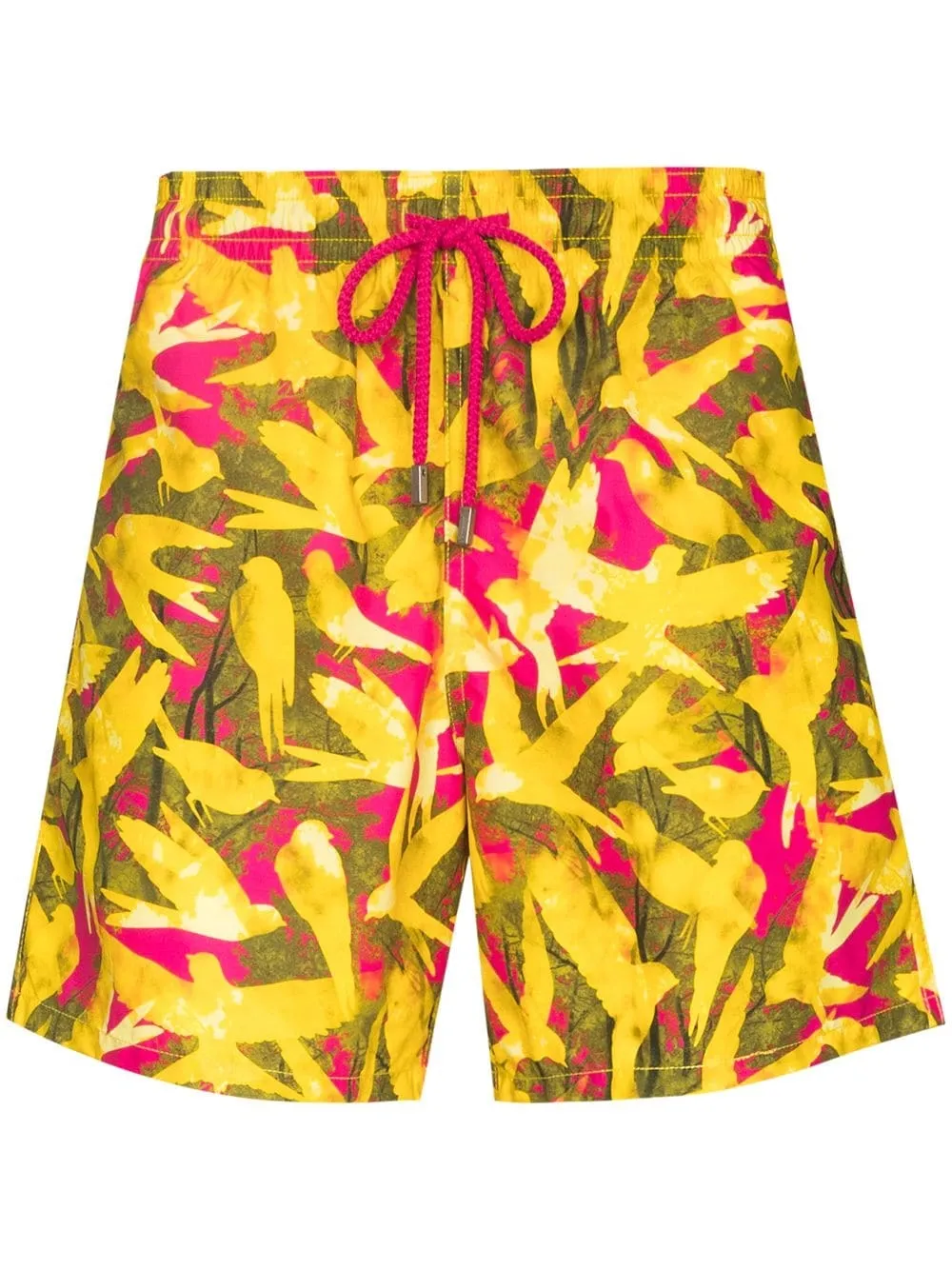 

Vilebrequin shorts de playa Moorea 50 Birds - Amarillo