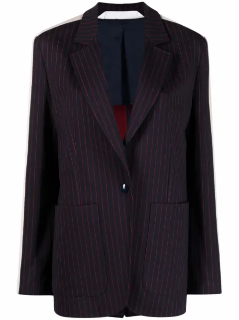 Palm Angels striped single-breasted blazer