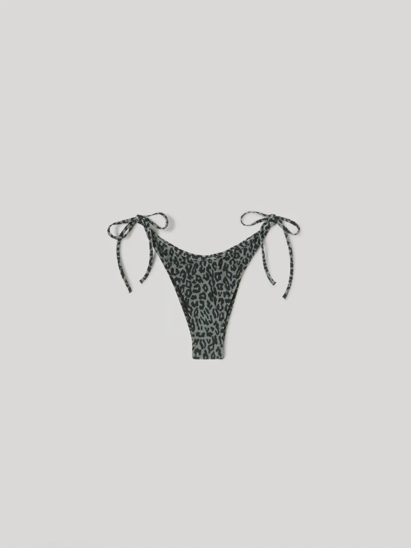 LEOPARD BRAZILIAN BIKINI in black Palm Angels® Official