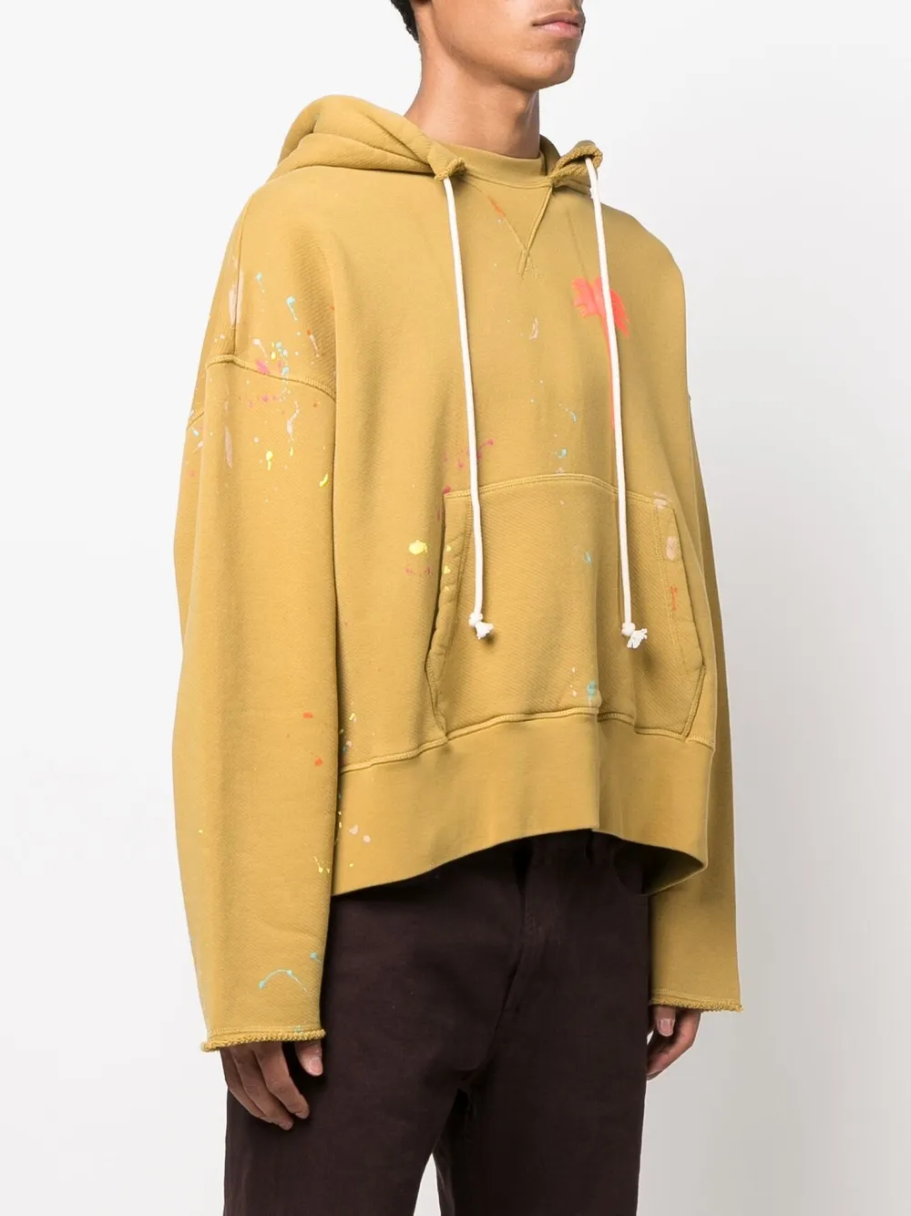 Palm Angels paint-splatter palm-tree Hoodie - Farfetch