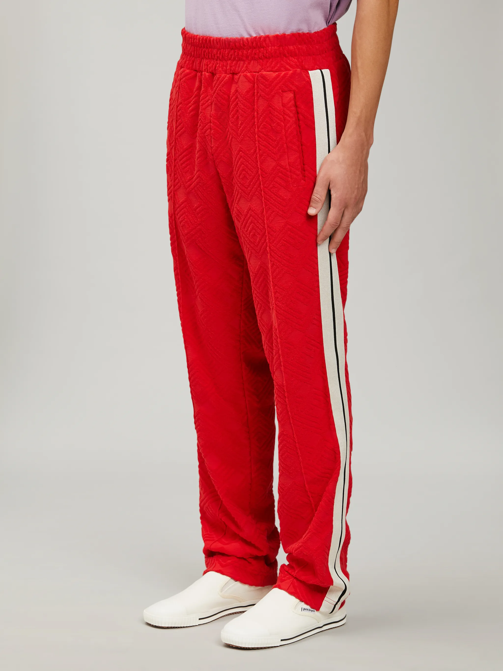 TERRY TRACK PANTS in red Palm Angels® Official