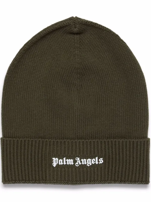 Palm Angels embroidered-logo Beanie Hat 