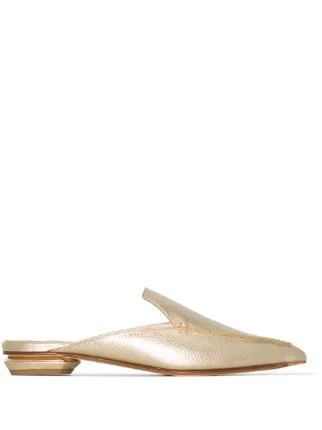 Nicholas Kirkwood BEYA metallic effect Mules Farfetch