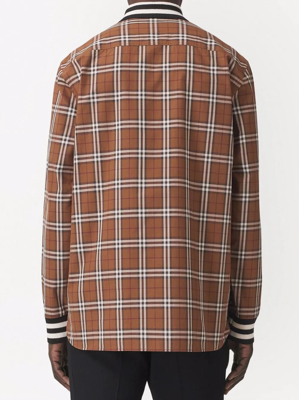 фото Burberry поплиновая рубашка в клетку