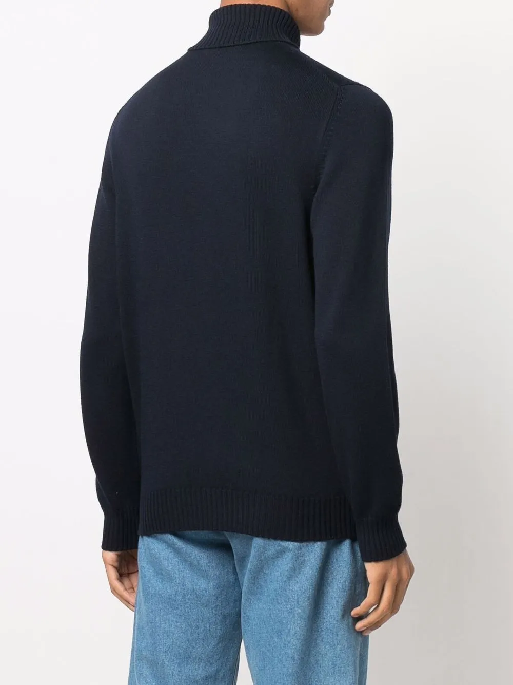 Fileria Roll Neck Jumper In Blue