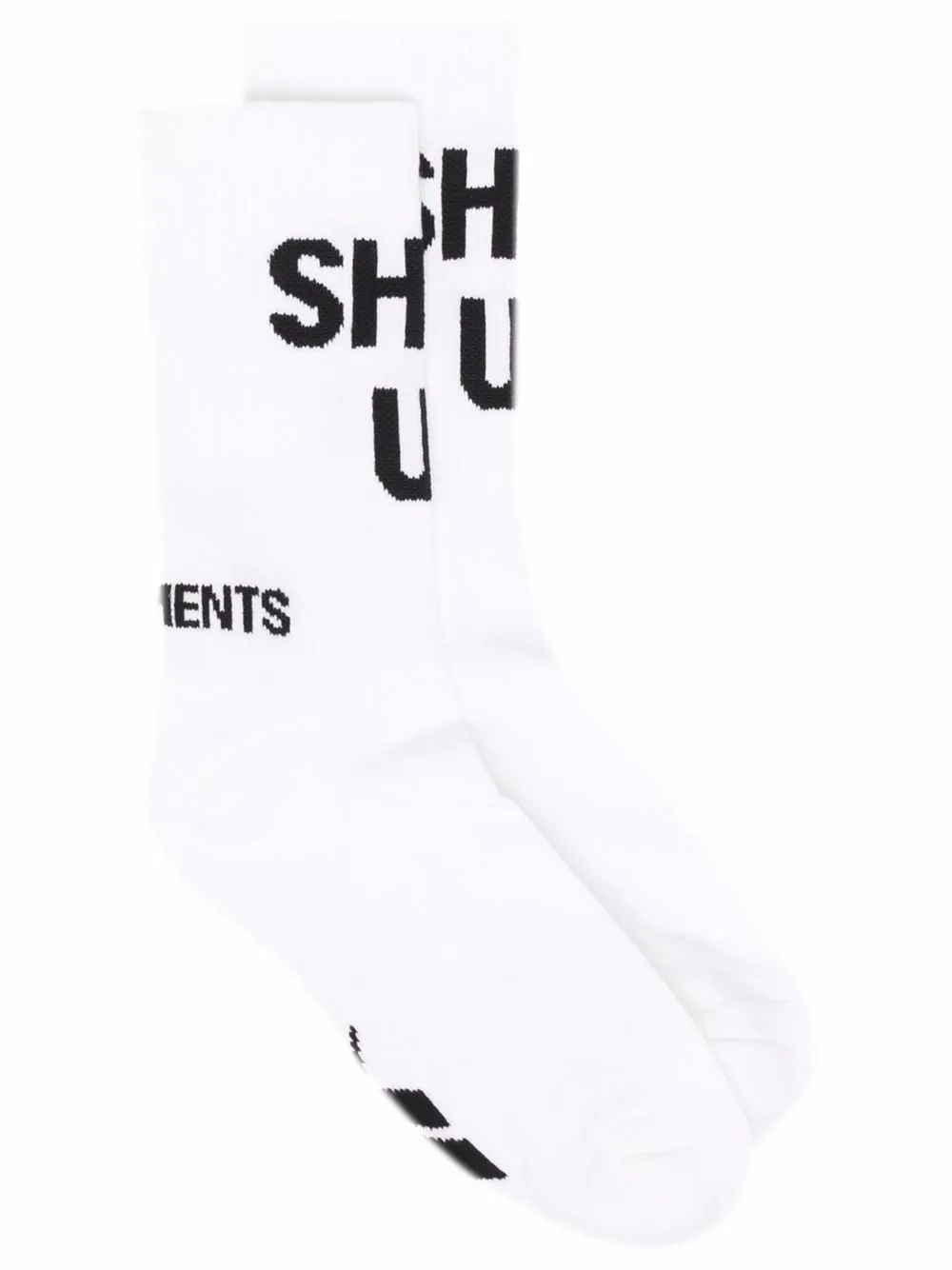 фото Vetements носки shut up вязки интарсия