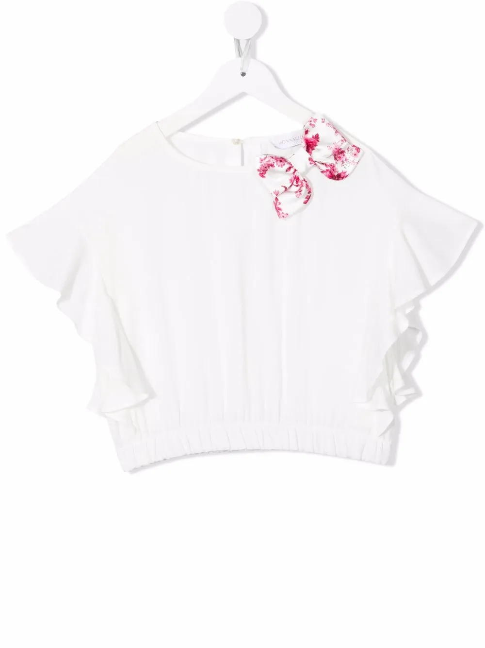 

Monnalisa blusa con detalles de lazo - Blanco