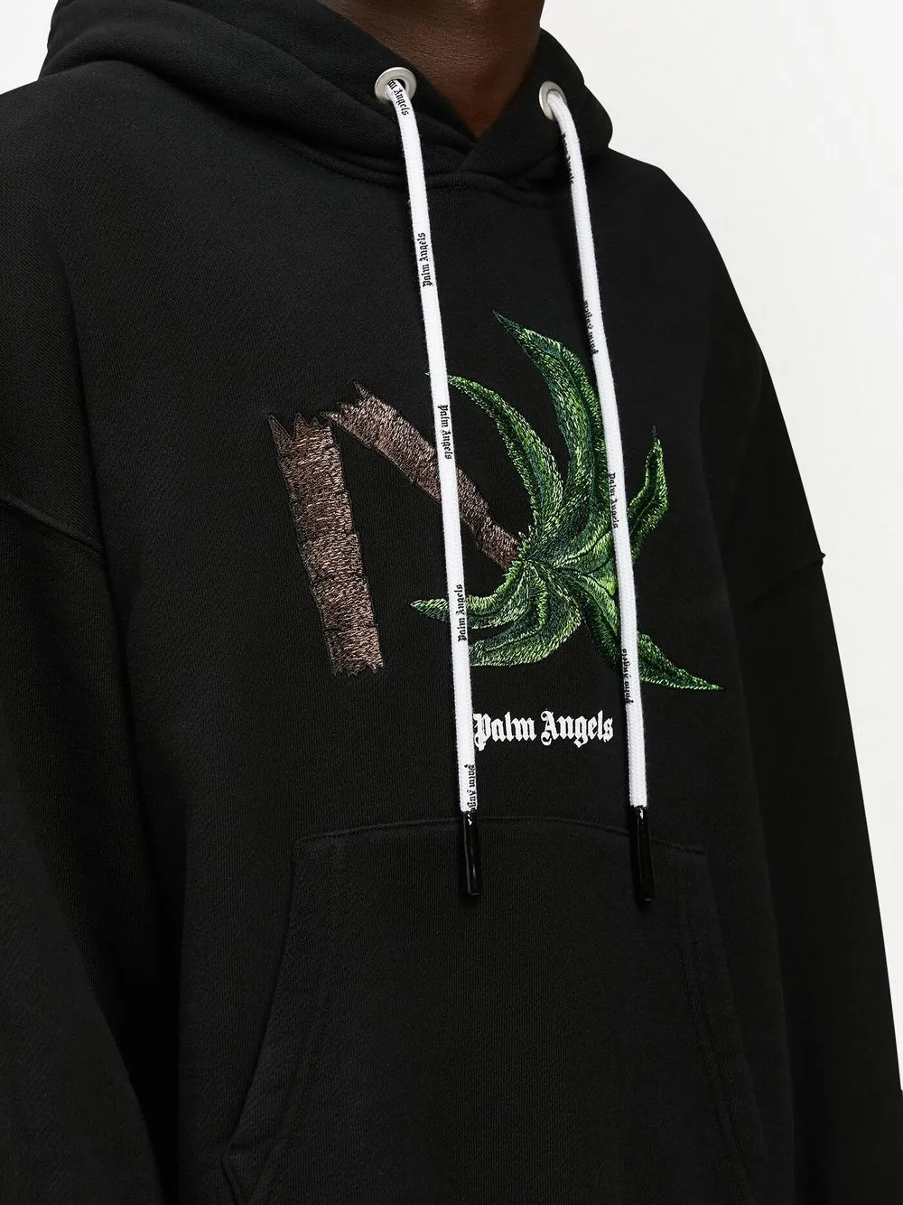 Palm Angels フーディー Palms zipped Hoodie in VINTAGE BLACK - VINTAGE BLACK for Men