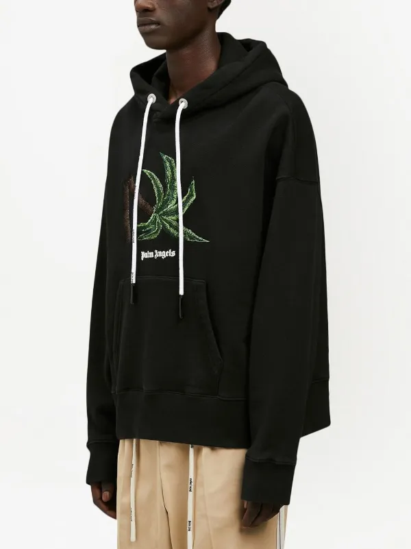 ★Palm Angels★ Broken Palm Hood Black PMBB058C99FLE0041055 Palm Angels Broken Palm Printed Hoodie | Black | FARFETCH