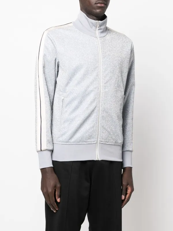Palm Angels Glitter Lurex Track Jacket | Grey | FARFETCH