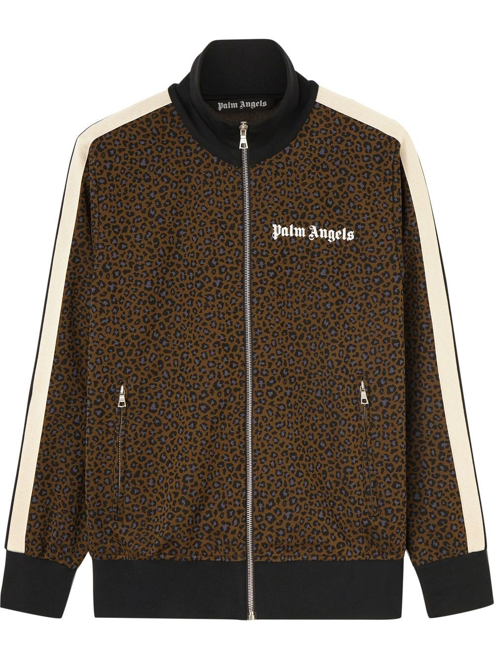 leopard-print track jacket