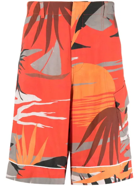 Palm Angels Hawaii graphic-print cargo shorts