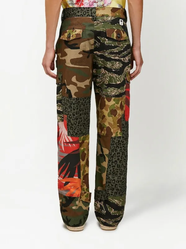 Palm Angels mix-print Cargo Trousers 
