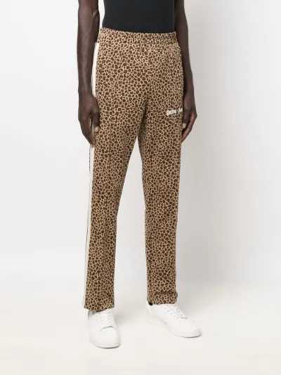 leopard print jacquard track pants 