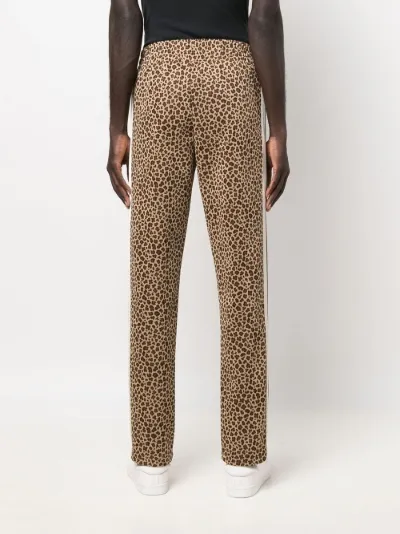 leopard print jacquard track pants 