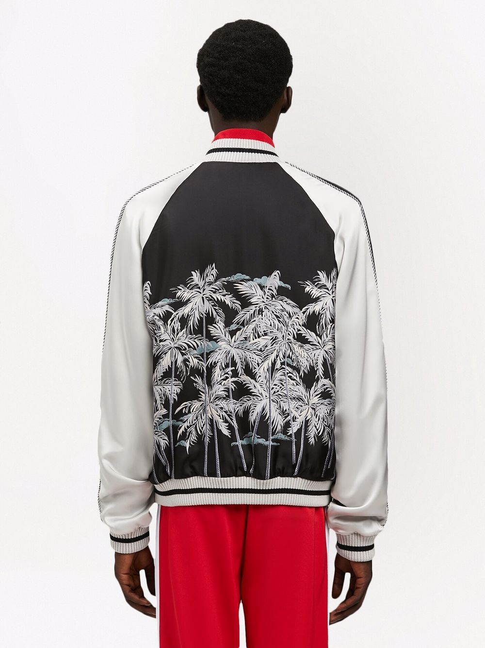 palm angels palm tree-print bomber jacket 圖 4