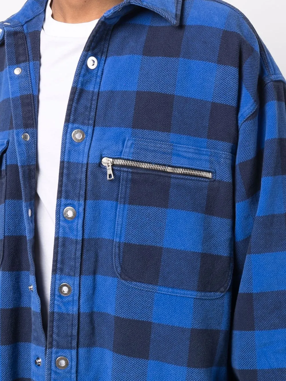 blue black flannel shirt